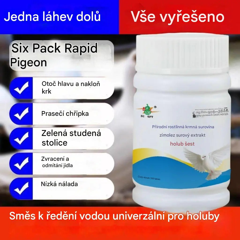 🕊️🕊️100 tablet, speciální lék pro poštovní holuby, 6v1 léčba pro holuby - rychlé hojení, výrazné výsledky!