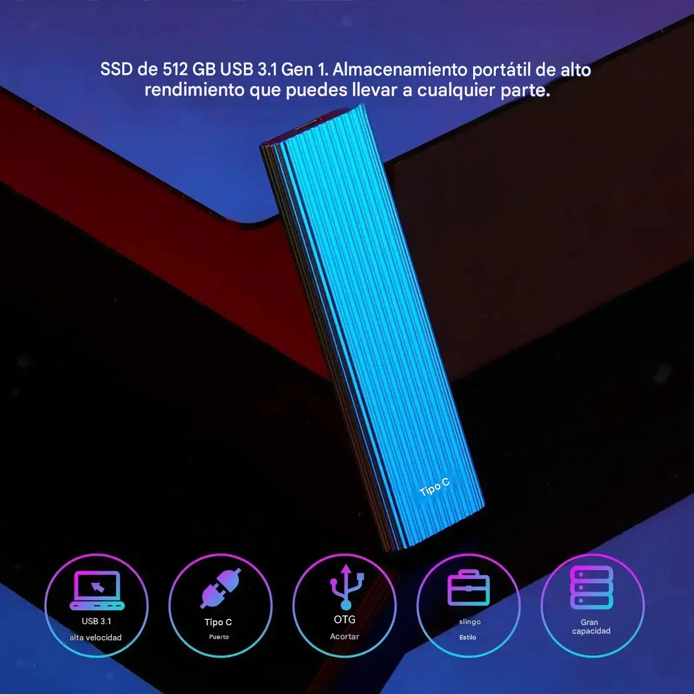 🏆Oferta por tiempo limitado⚡ 🔥Dispositivo de estado sólido mini portátil de alta capacidad de 16 TB con puerto USB Tipo-C