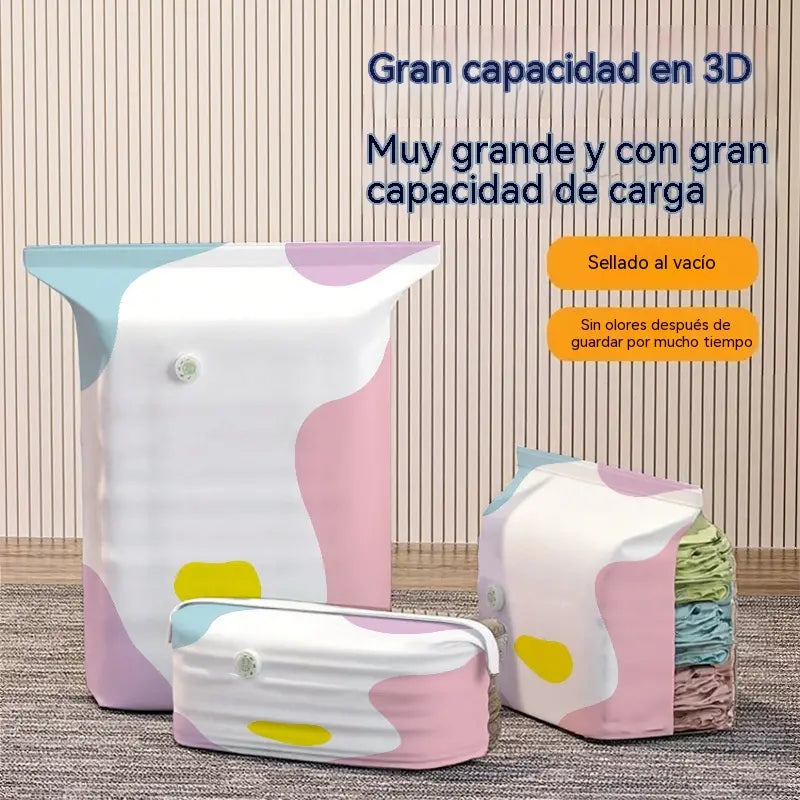 🔥【30% OFF】🧳【Juego de 5 piezas】💨 Bolsa de almacenamiento al vacío grande y compresible: no requiere bomba, es a prueba de fugas e ideal para ahorrar espacio en maletas y en casa ✈️