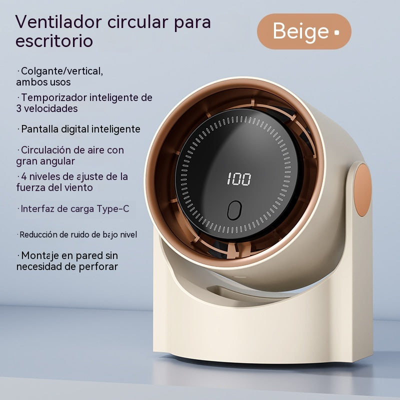🧊🍃Nuevo ventilador de escritorio tipo turbina sin aspas (se puede montar en la pared)