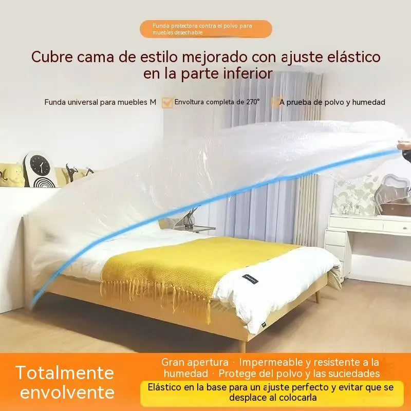 🔥【5 artículo】🎀Funda antipolvo estampada y elástica para cama y sofá