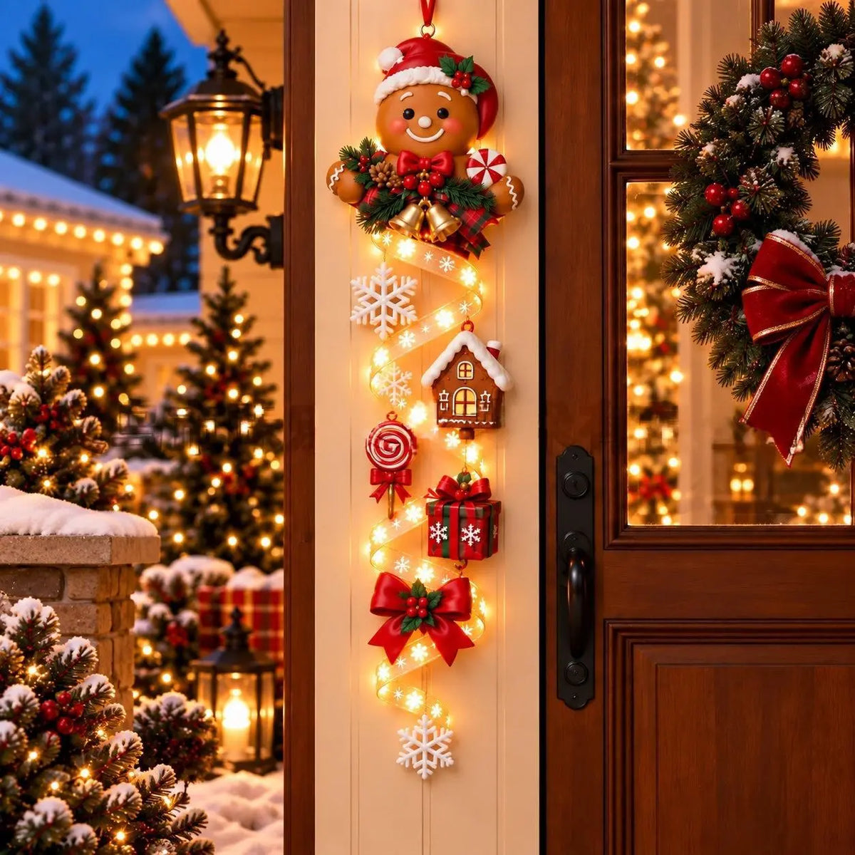Karácsonyi díszek – hóember, Mikulás, mézeskalács ember