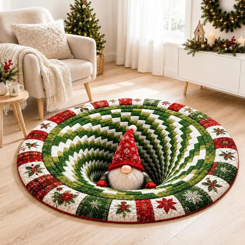 🎄 Vánoční koberec s 3D optickou iluzí