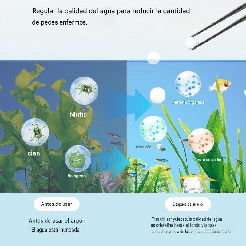 🐟【300 tabletas】💧 Tabletas efervescentes para limpiar el agua de acuarios y estanques, tabletas oxigenantes para acuarios 🔥