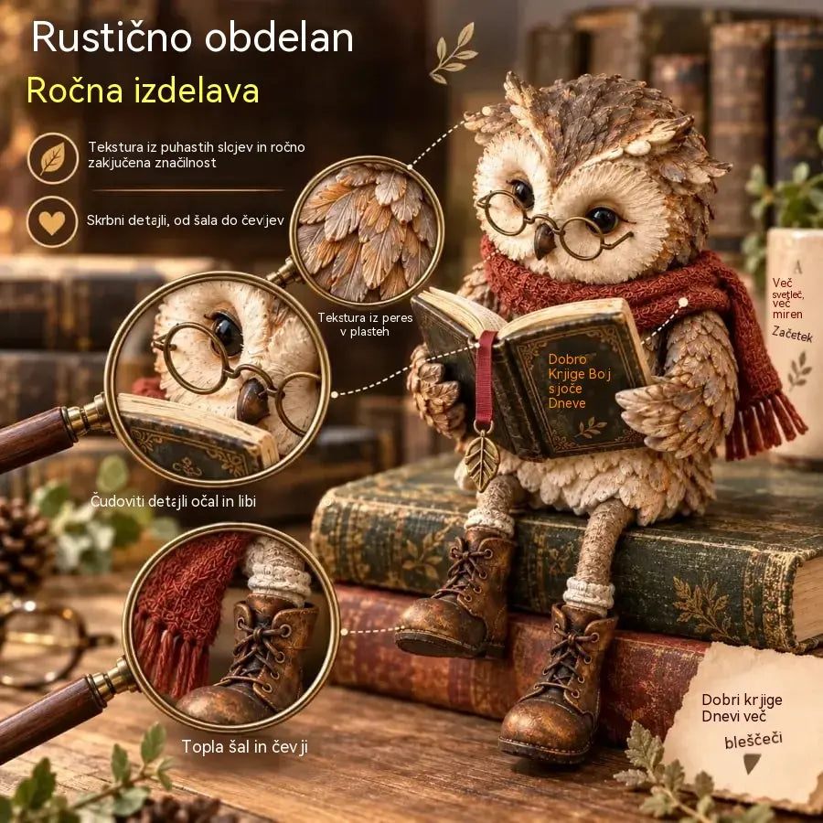 Časovno omejena ponudba! Čudovita figurica bralne sove