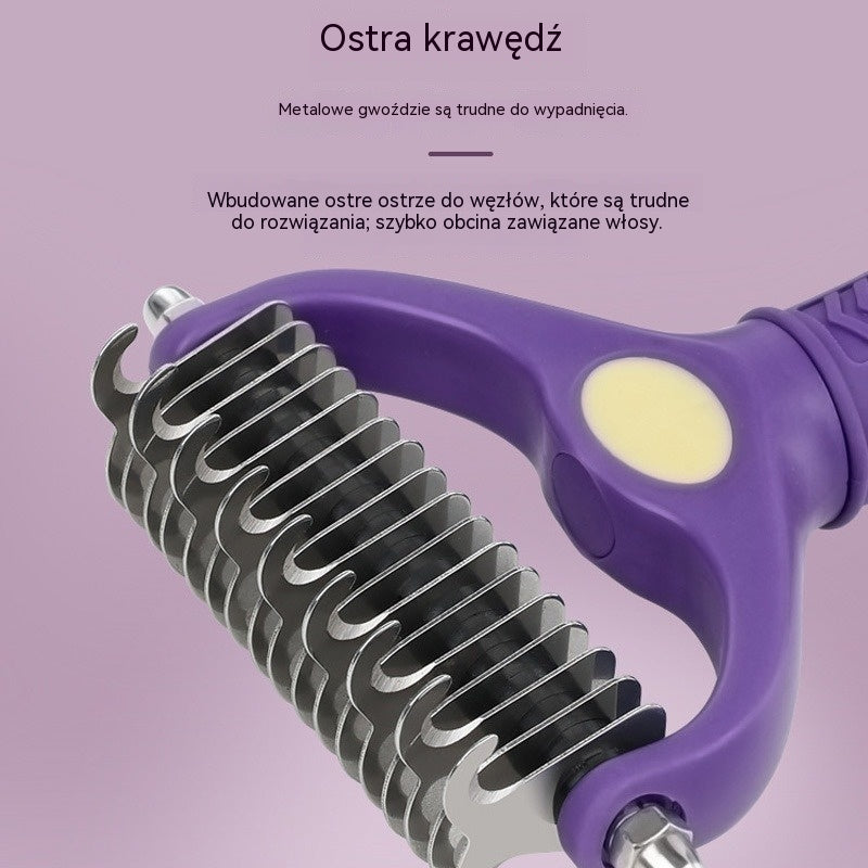 【Kup 1, drugi dostaniesz GRATIS】Wielofunkcyjny grzebień 3 w 1 do rozczesywania sierści zwierząt domowych, grzebień do usuwania sierści psów i kotów