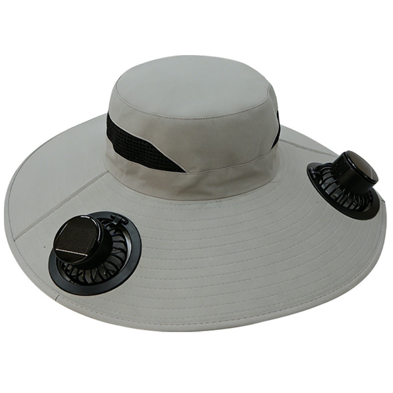 🧢 ¡Oferta por tiempo limitado: 40% de descuento! ☀️ Sombrero de pescador unisex con energía solar, protección solar y ventilador – UPF 50+, transpirable, correa ajustable, fácil de llevar ✨