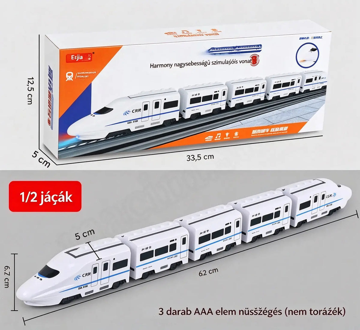 🚄 Oktató jellegű és szórakoztató elektromos játékvonat gyerekeknek