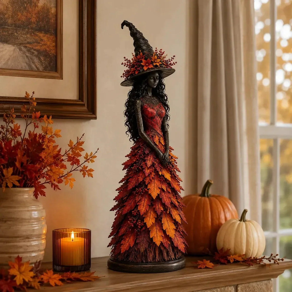 🧙♀️ Figura de bruja encantada de otoño