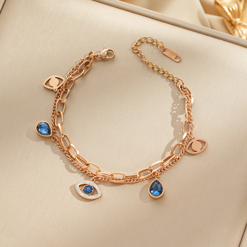 🔥【Compra 1 y llévate 1 gratis】👁Pulsera de plata de ley 925 con diseño de ojo turco y temática veraniega