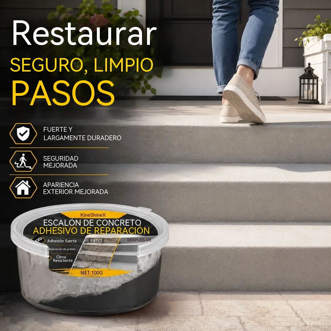 🥳¡OFERTA ESPECIAL 2026!🥳🔥【Compra 1 y llévate 1 gratis】💞¡Más de 50.000 unidades vendidas!🧰🛠️ Adhesivo para reparar escalones de hormigón