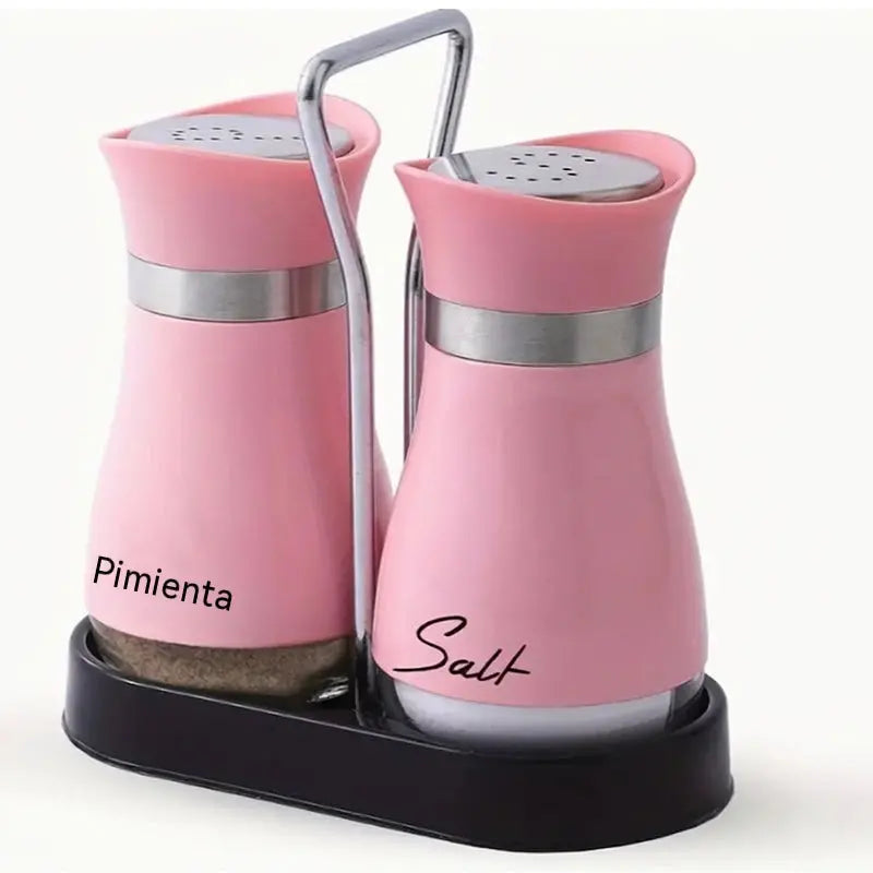 🔥【 2 Botellas + 1 Soporte 】🍽Juego de salero y pimentero con diseño de pingüino