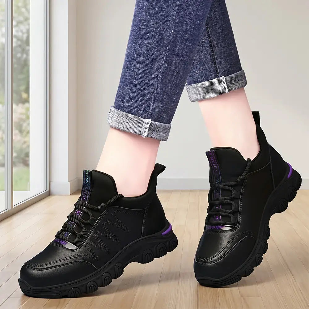 ✨【35-40】 Bőr platformos utcai cipő polárbéléssel