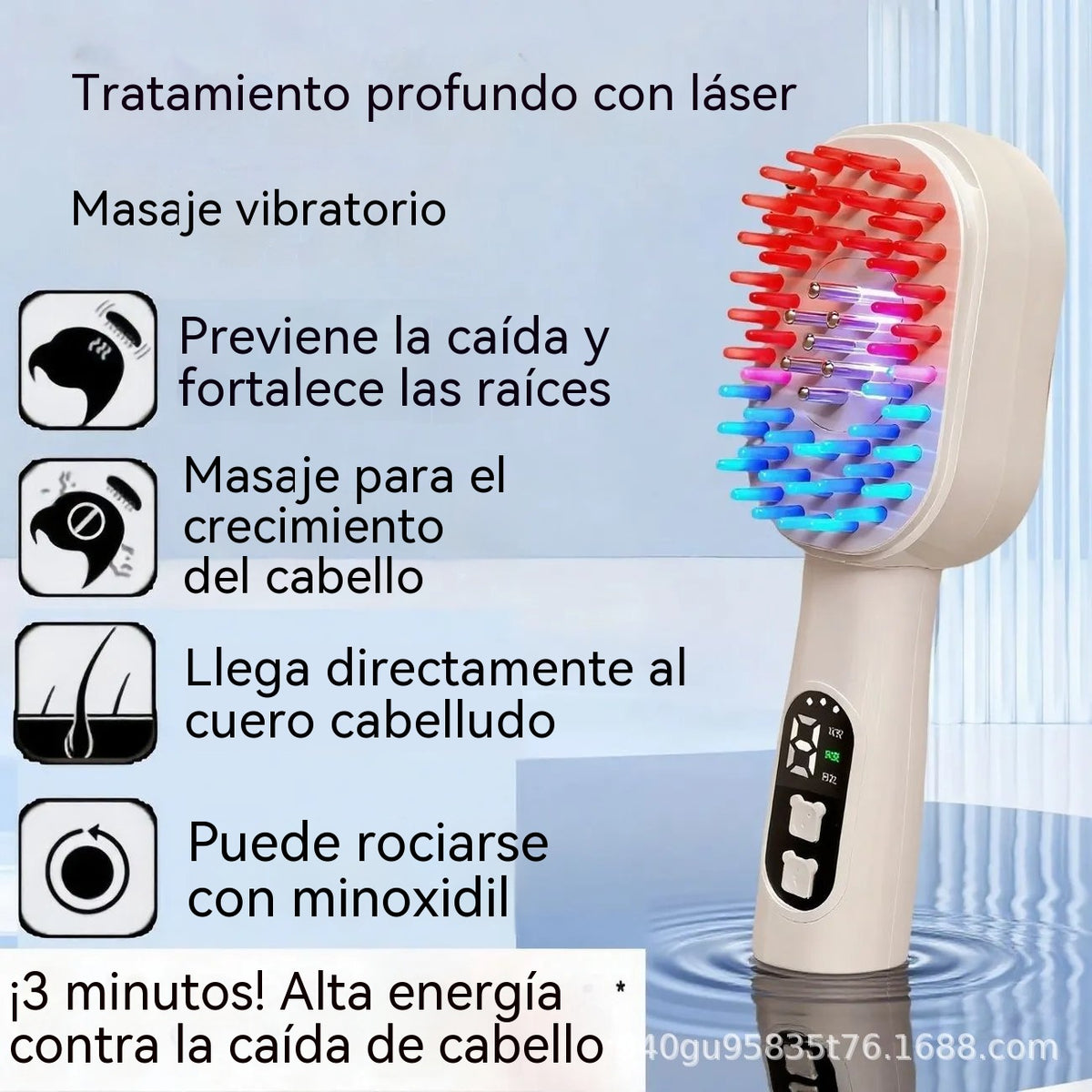 ⚡💨 Pulverizador eléctrico con peine de masaje y cojín de aire