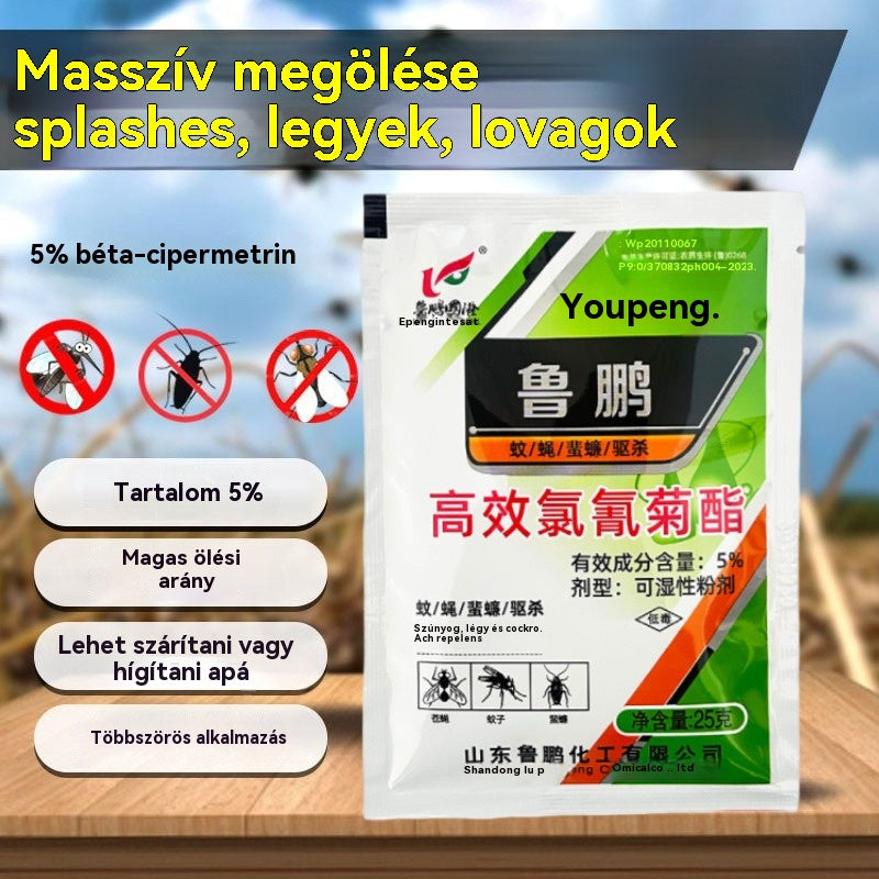 đŠă10 zsĂĄkăA leghatĂ©konyabb, nagy hatĂ©konysĂĄgĂș cipermetrin por ĂĄllagĂș rovarirtĂł, gazdasĂĄgokban/otthonokban/kĂŒltĂ©ren is hasznĂĄlhatĂł