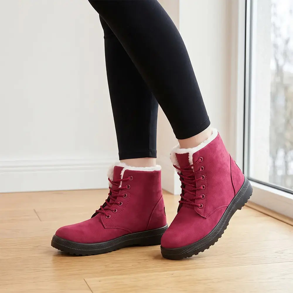 ✨【36-44】Polár bélésű, vastag Martens téli csizma -- Vastag, plüss bélés a meleg megőrzéséért ősszel és télen.