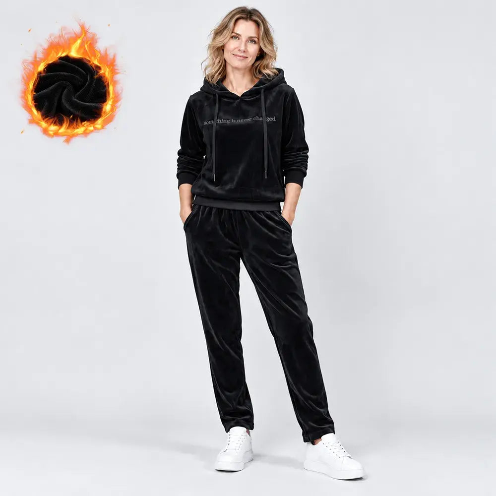✨【M-4XL】Női 2 részes sport szett 2026 – Kapucnis cipzáras felső + nadrág, őszi/téli, laza fazon, sportos🥰