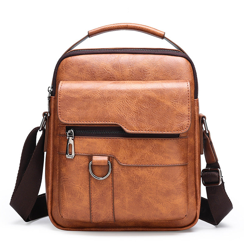 🏆【Versión de piel auténtica de primera calidad】💼Bolso de hombro vintage informal de gran capacidad para hombre