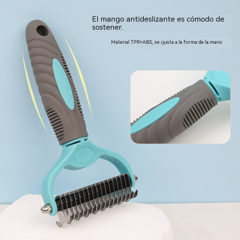 🐶🐱🐶【Compre 1 y obtenga 1 gratis,2 piezas】Cepillo de doble cara para el aseo de mascotas y la eliminación de pelo