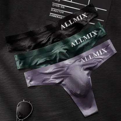 🔥【5PCS 】Tanga sin costuras de cintura baja de seda de hielo sexy