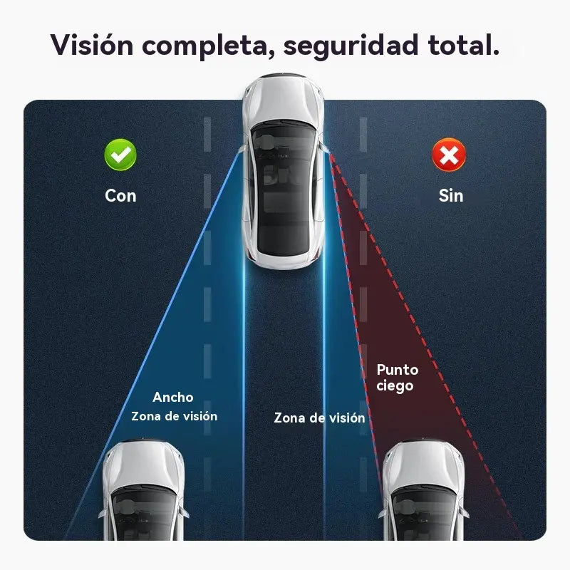 🔥【2 por solo 22 euros】🚗 Espejo retrovisor redondo de 360°, dile adiós a los puntos ciegos al conducir