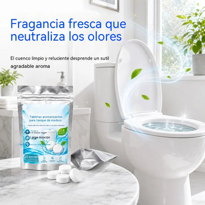 🥳💞¡Las ventas han superado las 50.000 unidades! 🚽Pastillas limpiadoras y desodorizantes para tanques de inodoro (20 pastillas por paquete, limpian continuamente y eliminan eficazmente los olores 🧼✅¡Seguro y no daña las tuberías!)