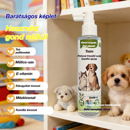 🐶【2 termék 8800 Ft】🐱A háziállatoknak szánt szájhigiéniai spray felfrissíti a leheletet, és eltávolítja a fogak sárgulását és fogkövet.