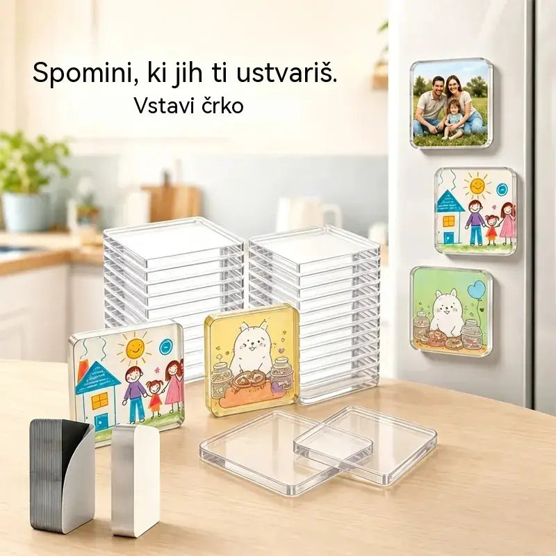 🧲✨ Komplet za izdelavo prozornih magnetov za hladilnik | Ustvarite svoje spomine