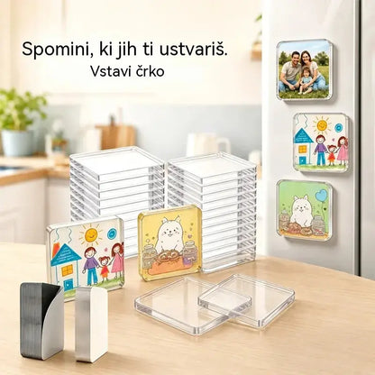 🧲✨ Komplet za izdelavo prozornih magnetov za hladilnik | Ustvarite svoje spomine