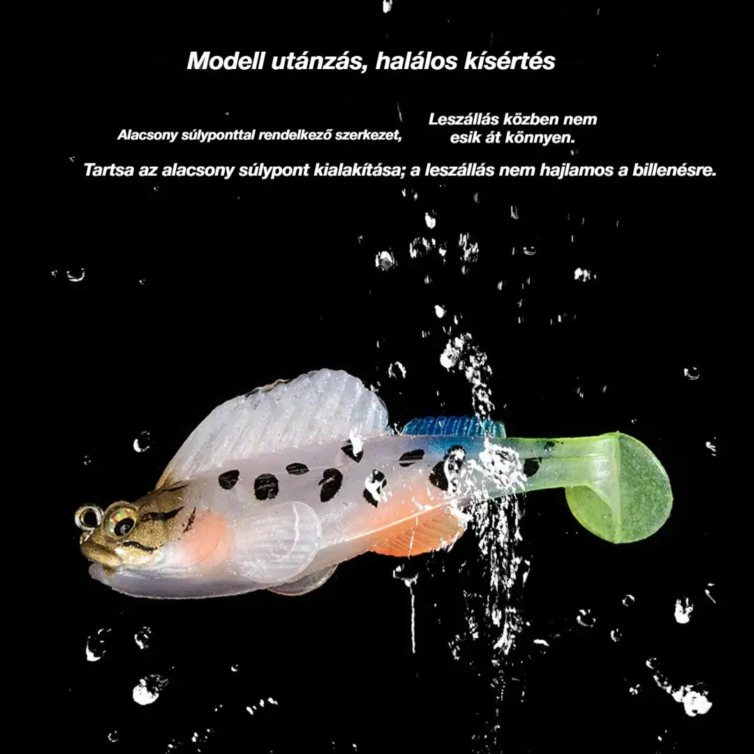 🎣🐟【Horgászeszköz】8 db-os puha T-farkú csalikészlet