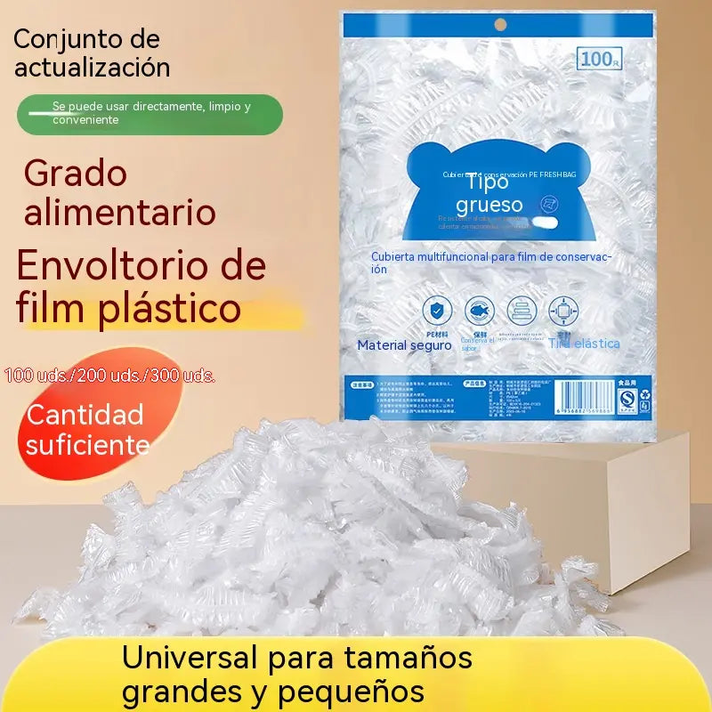 🔥【Compra 1 y llévate 1 gratis】🍽️ 200 tapas elásticas desechables para platos y cuencos, cubiertas elásticas para cuencos