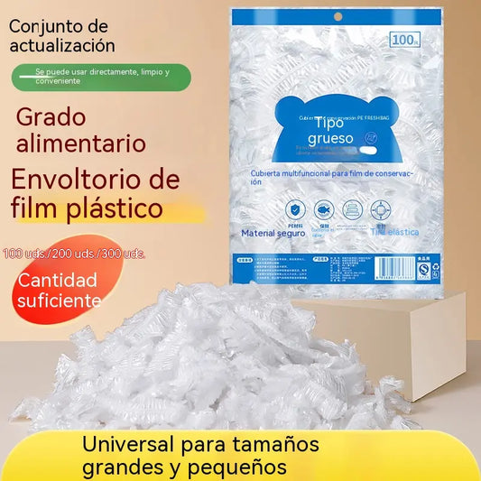 🔥【Compra 1 y llévate 1 gratis】🍽️ 200 tapas elásticas desechables para platos y cuencos, cubiertas elásticas para cuencos
