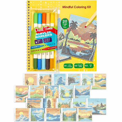 🎁🎄¡Oferta de Navidad: 50% de descuento!💞¡Más de 50.000 unidades vendidas!⏳✨Set de colorear con relieve (Braille) para mindfulness
