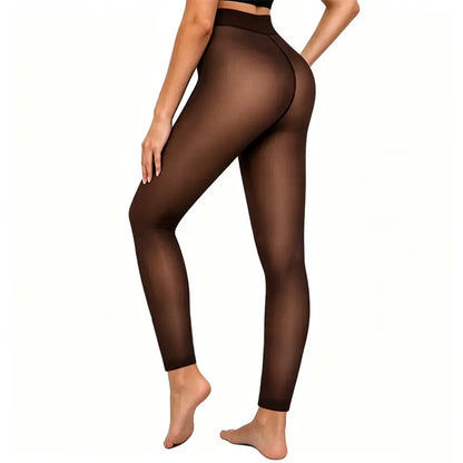 🧶💥【XS-4XL】Szimulált, áttetsző téli harisnya vastag és puha plüss béléssel