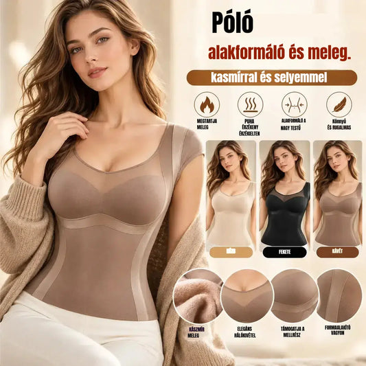 [L-2XL/3 szín] Őszi/Téli Könnyű Alakformáló Mellény - Hasformáló, Melltartó Tartás és Ráncolás, Melltartó Nem Szükséges, Kefélt Bélés