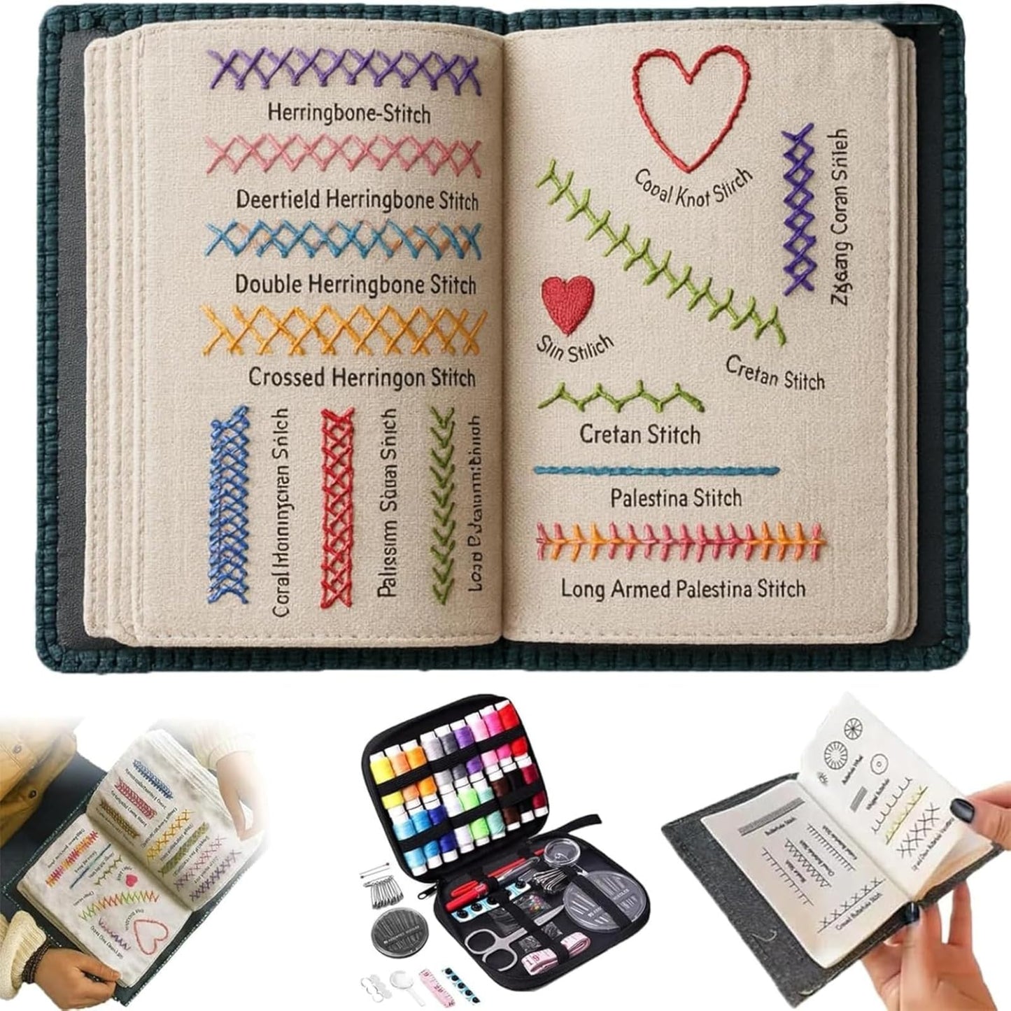 📖Libro de costura, 🧵✨Un libro de muestras de costura para entusiastas del bordado de lino