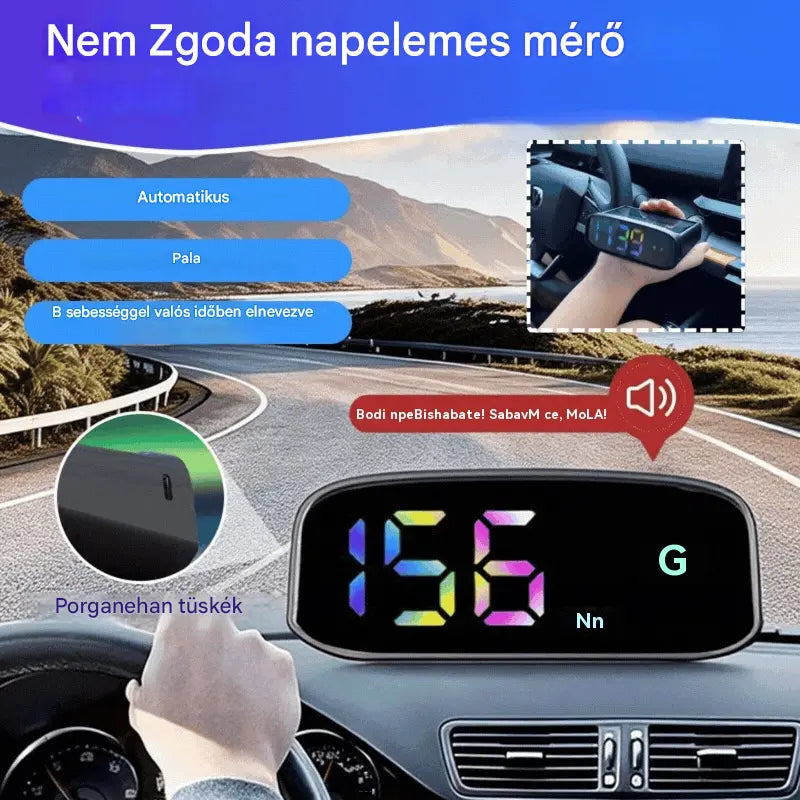 🚗Napenergiás kijelző autó sebességmérőhöz