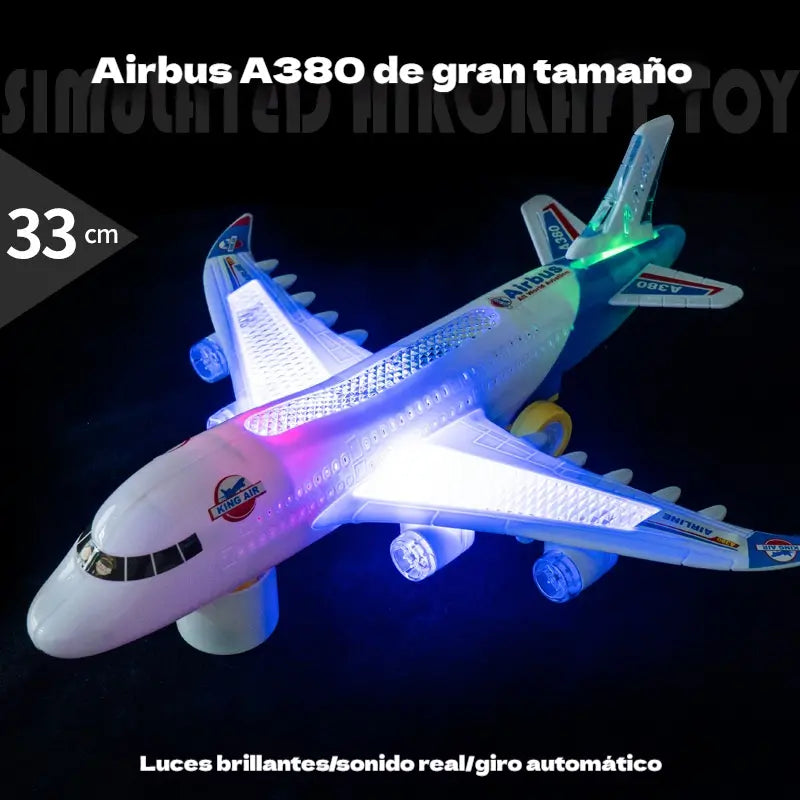 🥳🔥 Féláras ajánlat! 📣✈️ Elektromos repülőgép-modell valósághű motorhanggal és villogó LED-fényekkel.