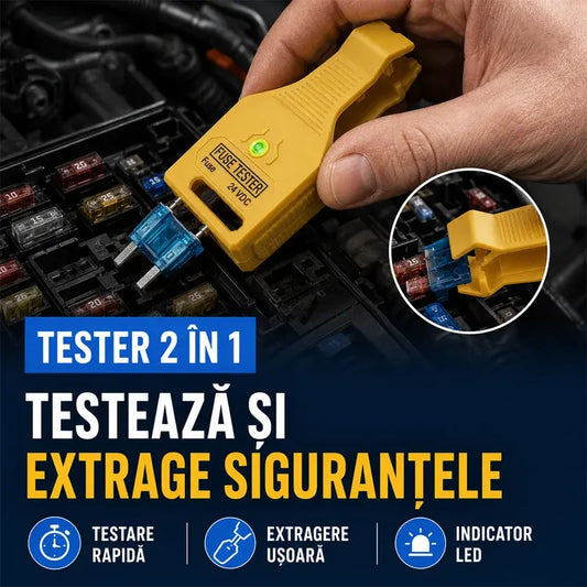 ⚡ 2 az 1-ben autós biztosítékvizsgáló és fogó (12V/24V kompatibilis / Zöld LED jelzőfény / Állítható távolság / Kihúzófogó / Autó, teherautó, hajó használatra)! 🚗✨