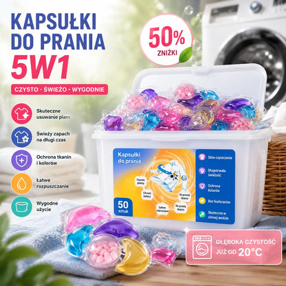 ✨👚 [30 sztuk] ✨ Bardzo duże opakowanie: Zapachowe kapsułki do prania 6 w 1 — usuwanie plam i długotrwały zapach