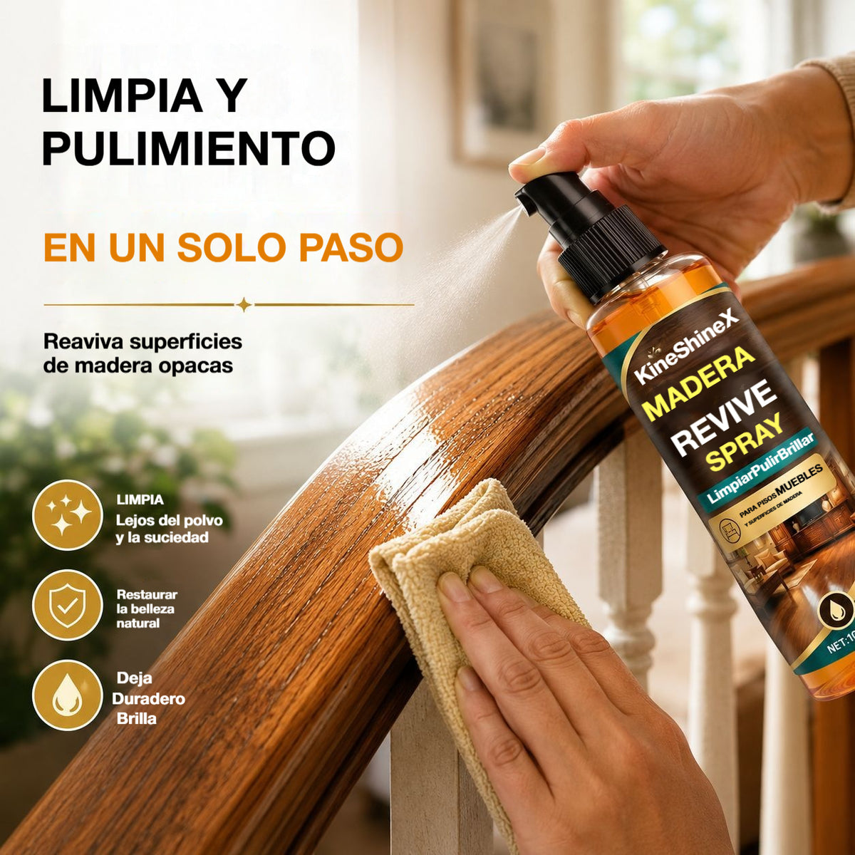 🌟Compra 1 y llévate 1 gratis🌳 Limpiador y abrillantador para suelos de madera