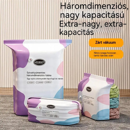 🧳5 darab 9600 Ft💨 Nagy, rugalmas vákuumos tárolótasakok: Nincs szükség légpumpára, szivárgásmentesek és ideálisak a helytakarékosságra a bőröndben és otthon ✈️