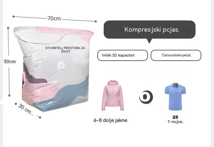 👕📦【5 komada 24€】Kompresijske vrećice za pohranu odjeće, nije potrebno vakuumiranje, ojačani dizajn.