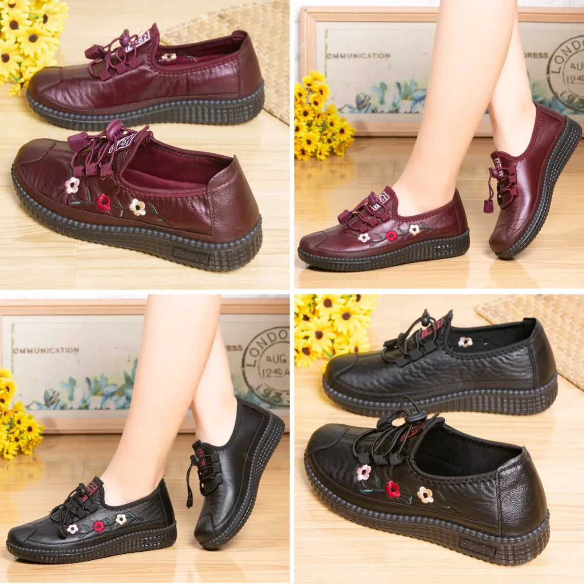 ⭐️【36-41】🔥Zapatos casuales de mujer, modernos y cómodos, de suela blanda, antideslizantes e impermeables.