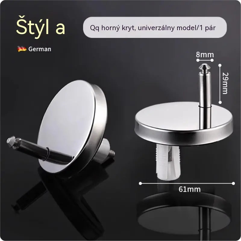 🚽【2 pares, 4 piezas en total】Accesorios universales para el baño ----💦✨Abrazaderas de tornillo para fijar la tapa del inodoro.