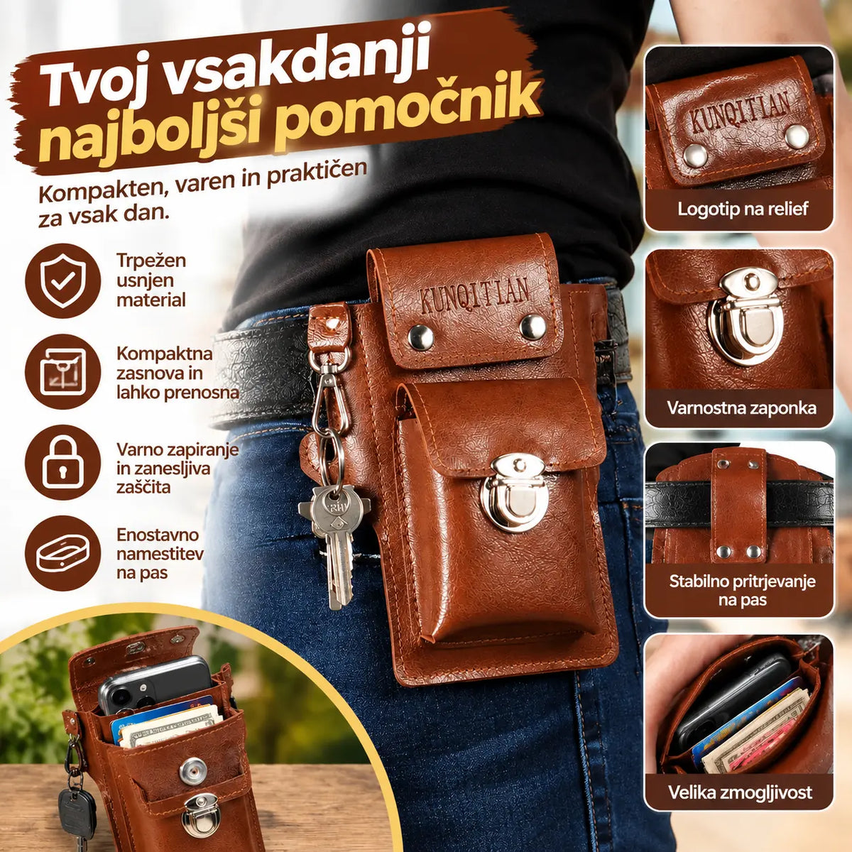 📱🔥 Praktična torbica za okoli pas, idealna za delo, potovanja in aktivnosti na prostem – velika promocijska akcija! Izkoristi posebno ponudbo še danes!