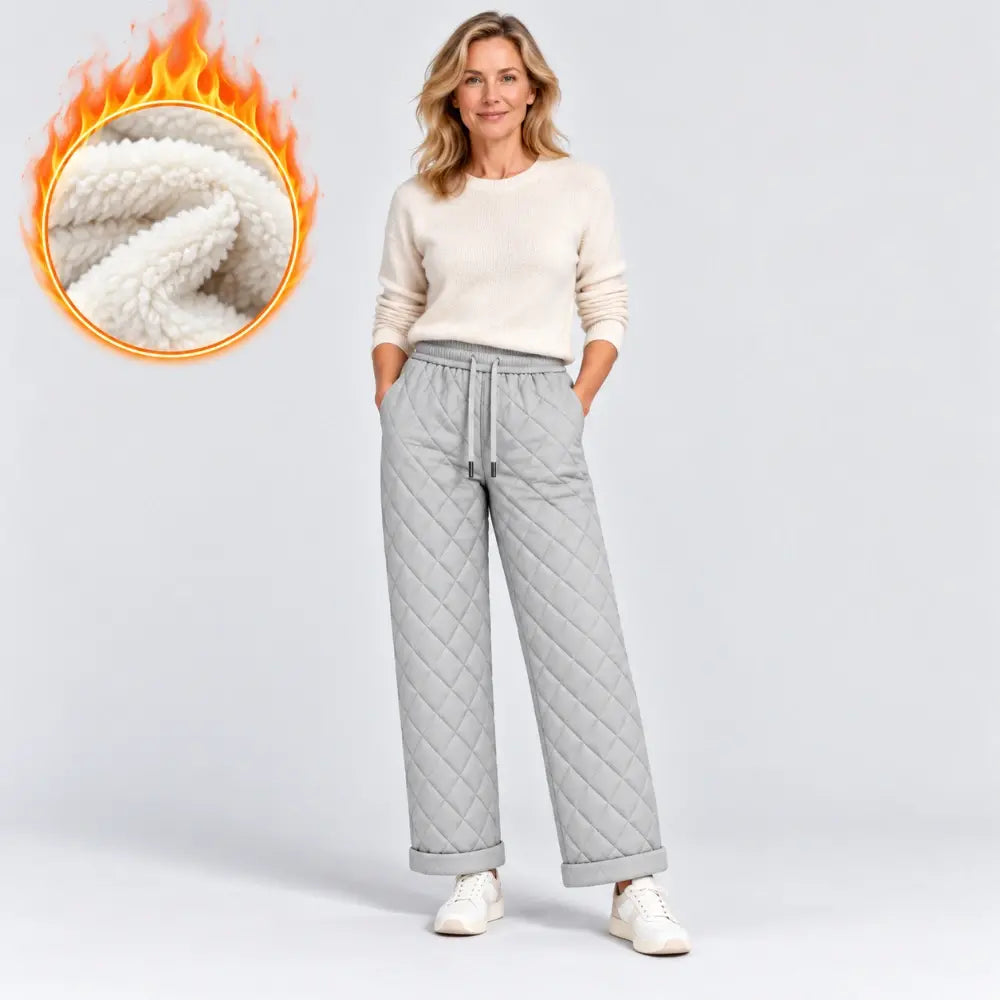 🧶👖【XS-3XL】Vízálló és szélálló, vastag polárbélésű női téli nadrág — meleg és szélálló, anélkül, hogy nagynak tűnne!