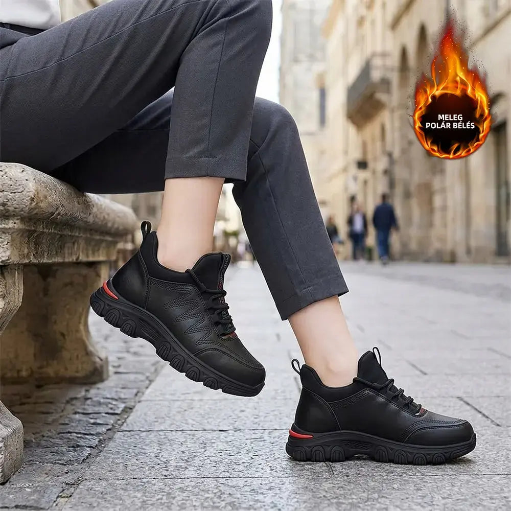 ✨【35-40】 Bőr platformos utcai cipő polárbéléssel