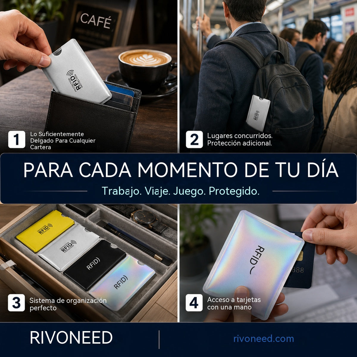 🔥【Compra 50, llévate 50 gratis】🔒💳Fundas con bloqueo RFID para tarjetas de crédito