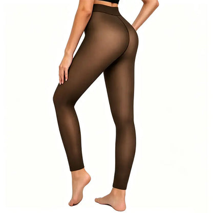 🧶💥【XS-4XL】Szimulált, áttetsző téli harisnya vastag és puha plüss béléssel